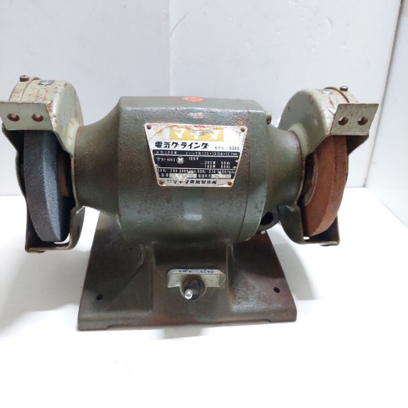 Máy mài dao, kéo, lưỡi bào... hai đá makita 205w điện 100v đá 120mm