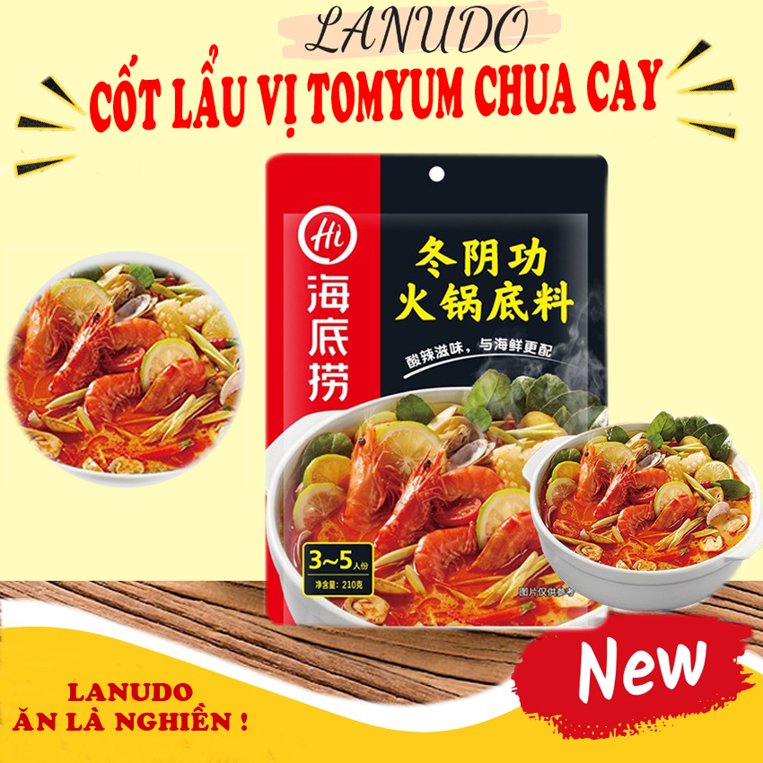 Gia vị lẩu haidilao vị tomyum chua cay - cốt lẩu tứ xuyên có sẵn nhiều vị date mới giao ngay trong 2h
