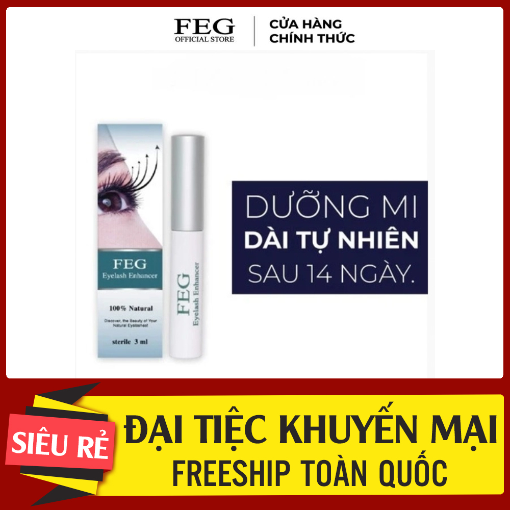 Serum dưỡng mi toàn diện f.e.g eyelash enhancer ban ngày - dưỡng mi dài, cong vút, giảm gãy rụng