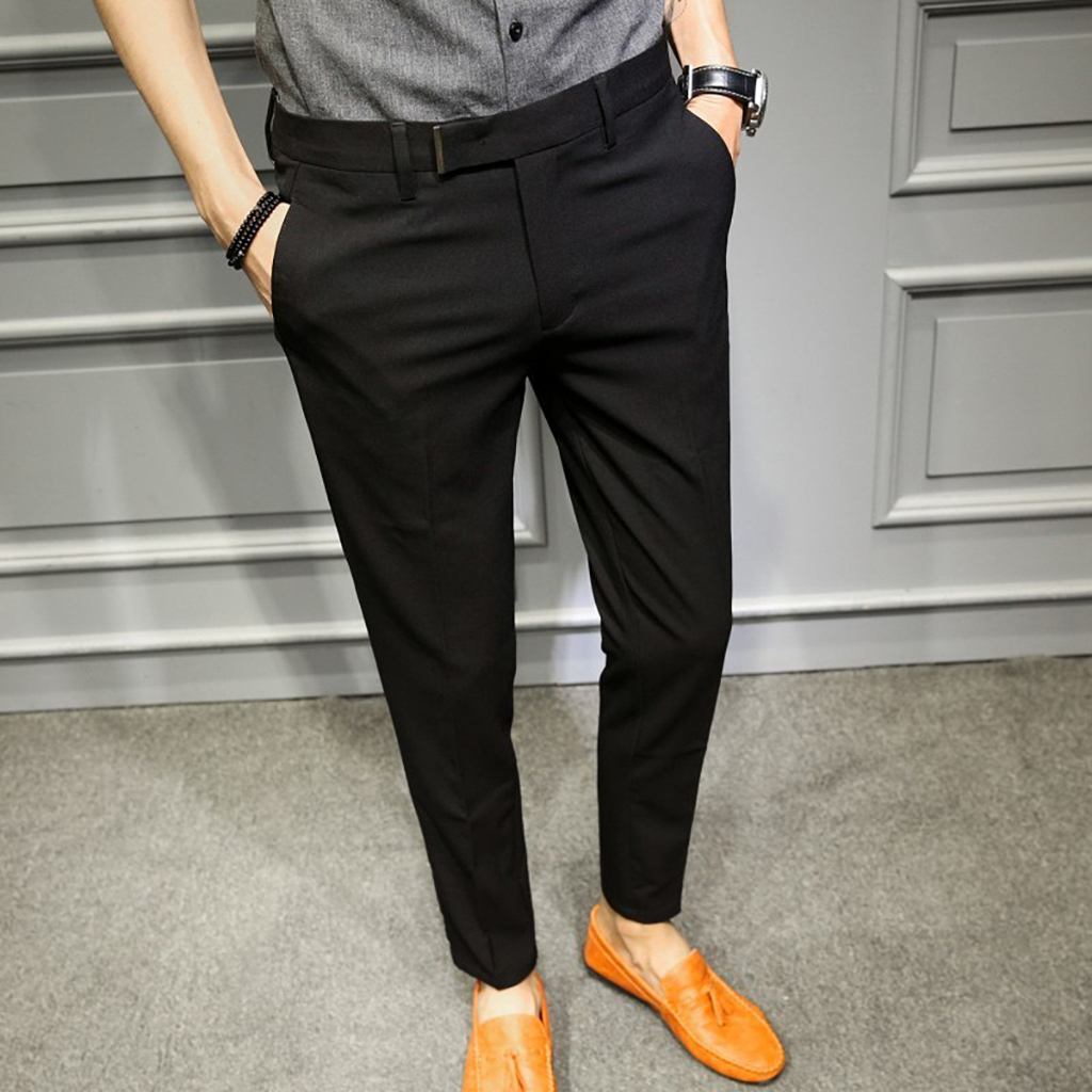 Quần tây nam Hàn Quốc ống côn công sở cao cấp vải co giãn nhẹ form slimfit ôm dáng