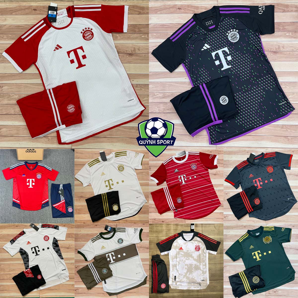 Áo Bóng Đá CLB Bayern Munich Áo Đá Banh Bayern 2022 - Chuẩn Mẫu Thi Đấu - Vải Polyester Thái Gai Lưới