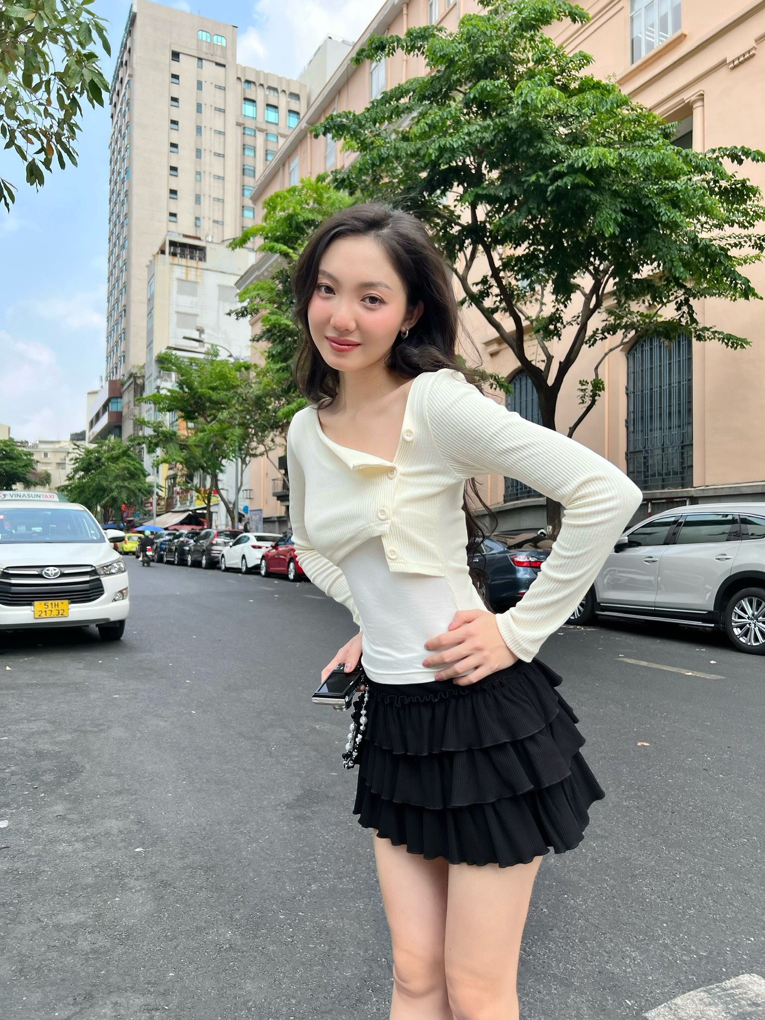 Mì - áo kiểu tay dài - ibi top
