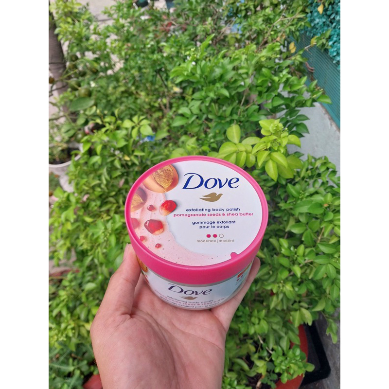 Tẩy Da, Tế Bào Chết Body Dove Bản Mỹ Macamadia, Lựu Đỏ, Đường Đen, Yến Mạch