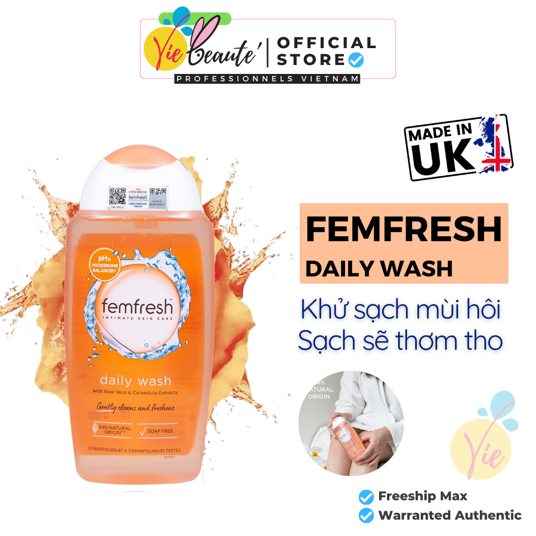 Dung Dịch Vệ Sinh FEMFRESH Daily Wash Kháng Khuẩn, Khử Mùi 250ml