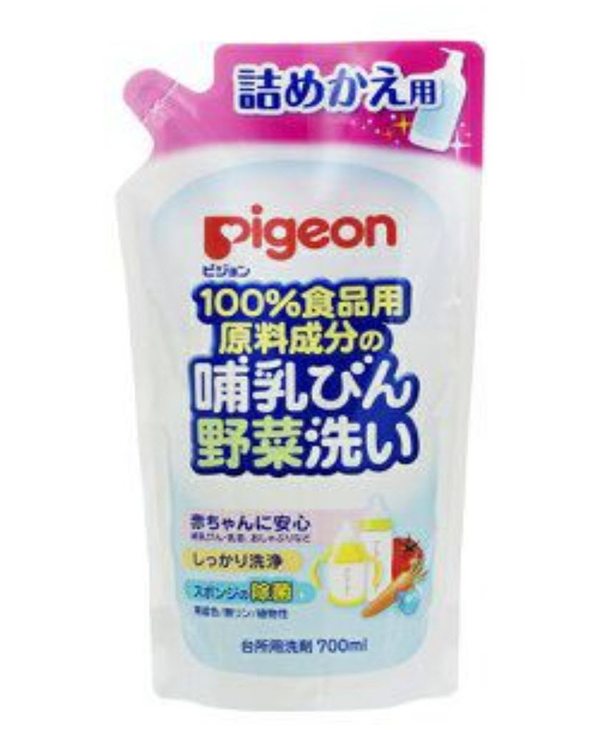 Nước rửa bình sữa trẻ em Pigeon nhập Nhật - túi 700ml