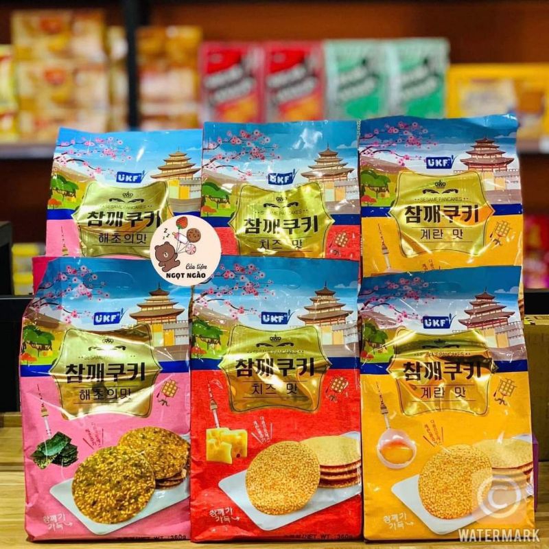 Bánh quy mè rong biển - quy mè trứng UKF thơm giòn rụm