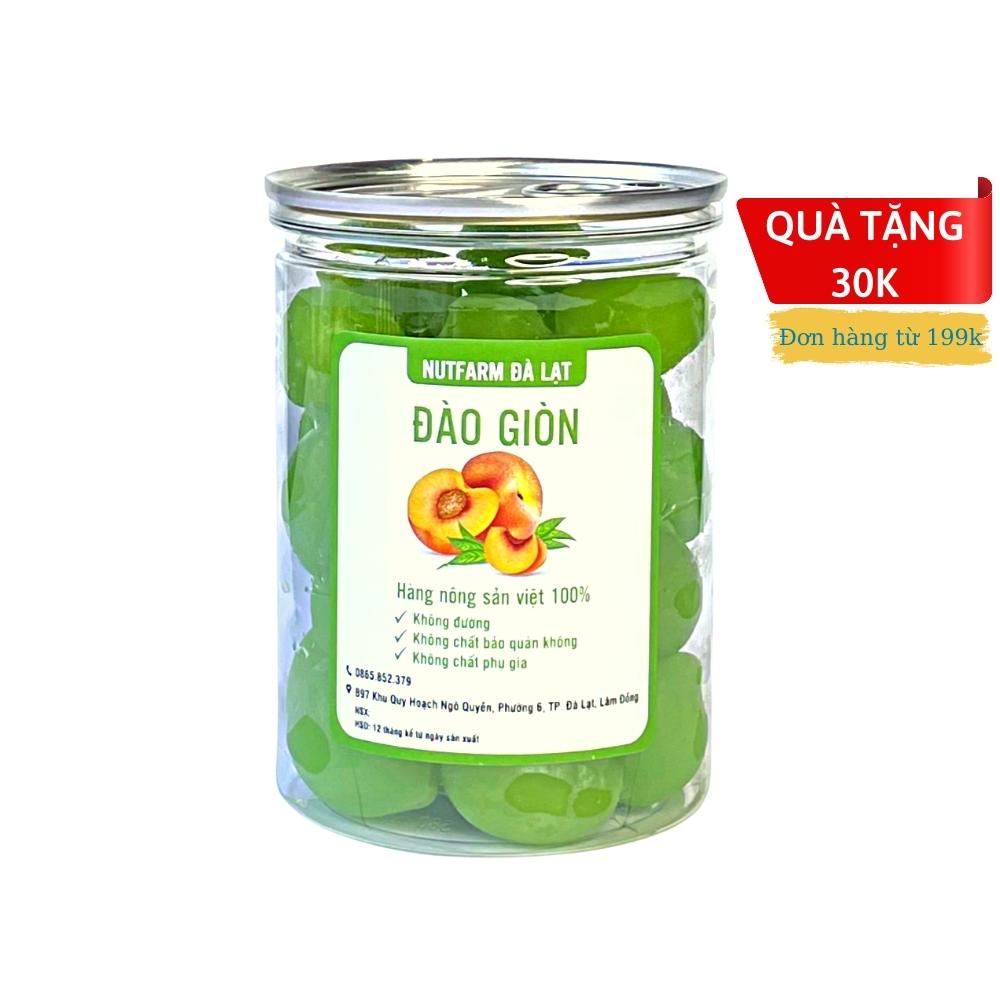 Mứt đào giòn 400gr NutiFarm trái cây sấy đặc sản đà lạt