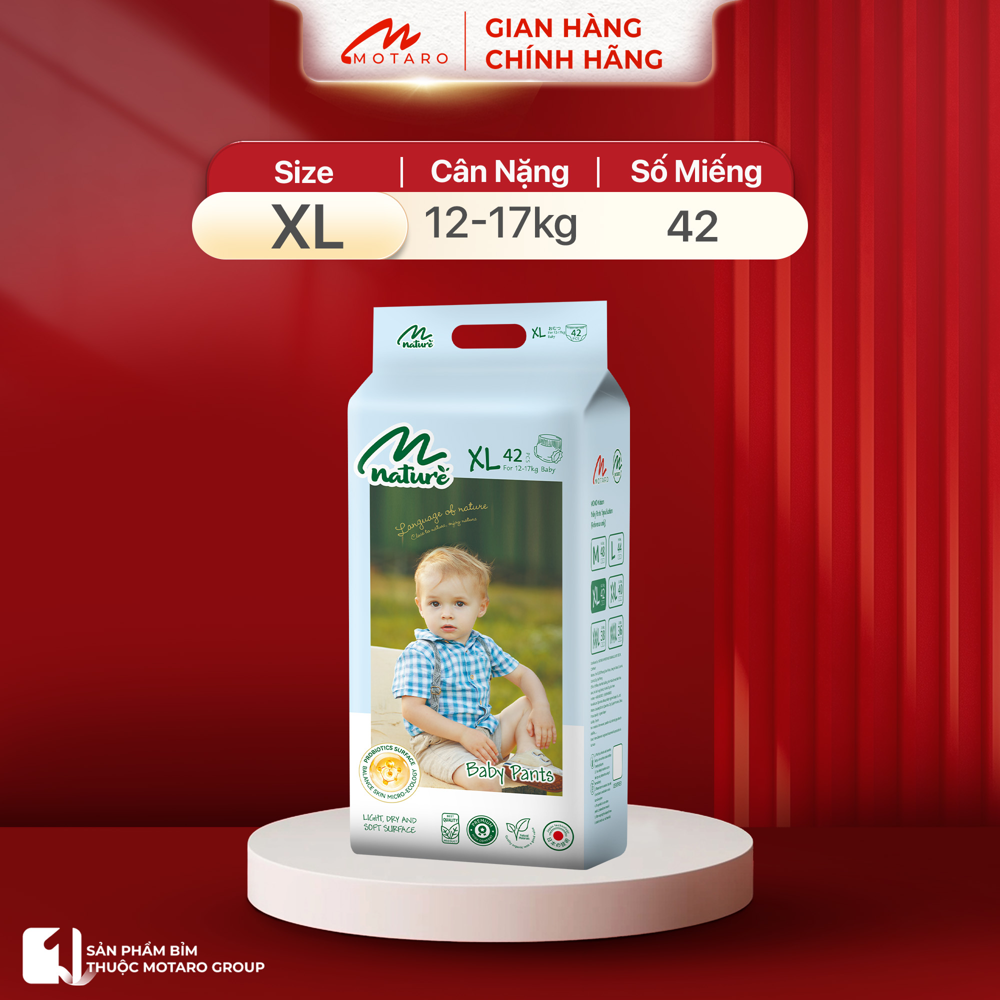 Combo of 2 Packs of Genuine Momo Diamond Nature Diapers/Diapers, Soft and Safe for Babies - 9