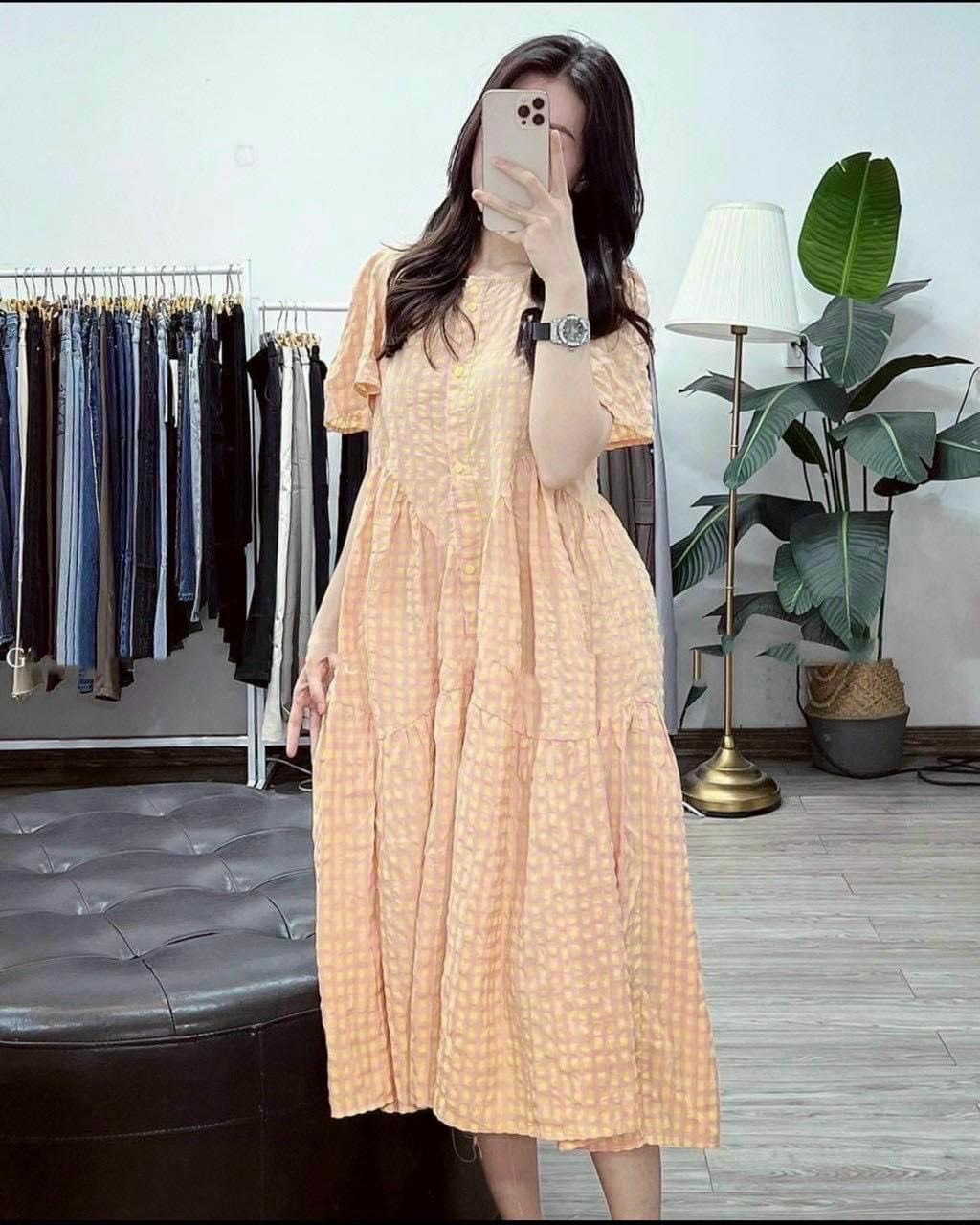 VÁY BẦU MÙA HÈ KARO XINH XẮN - ĐẦM BẦU THỜI TRANG HẦN QUỐC, THIẾT KẾ  TIỆN CHO MẸ.