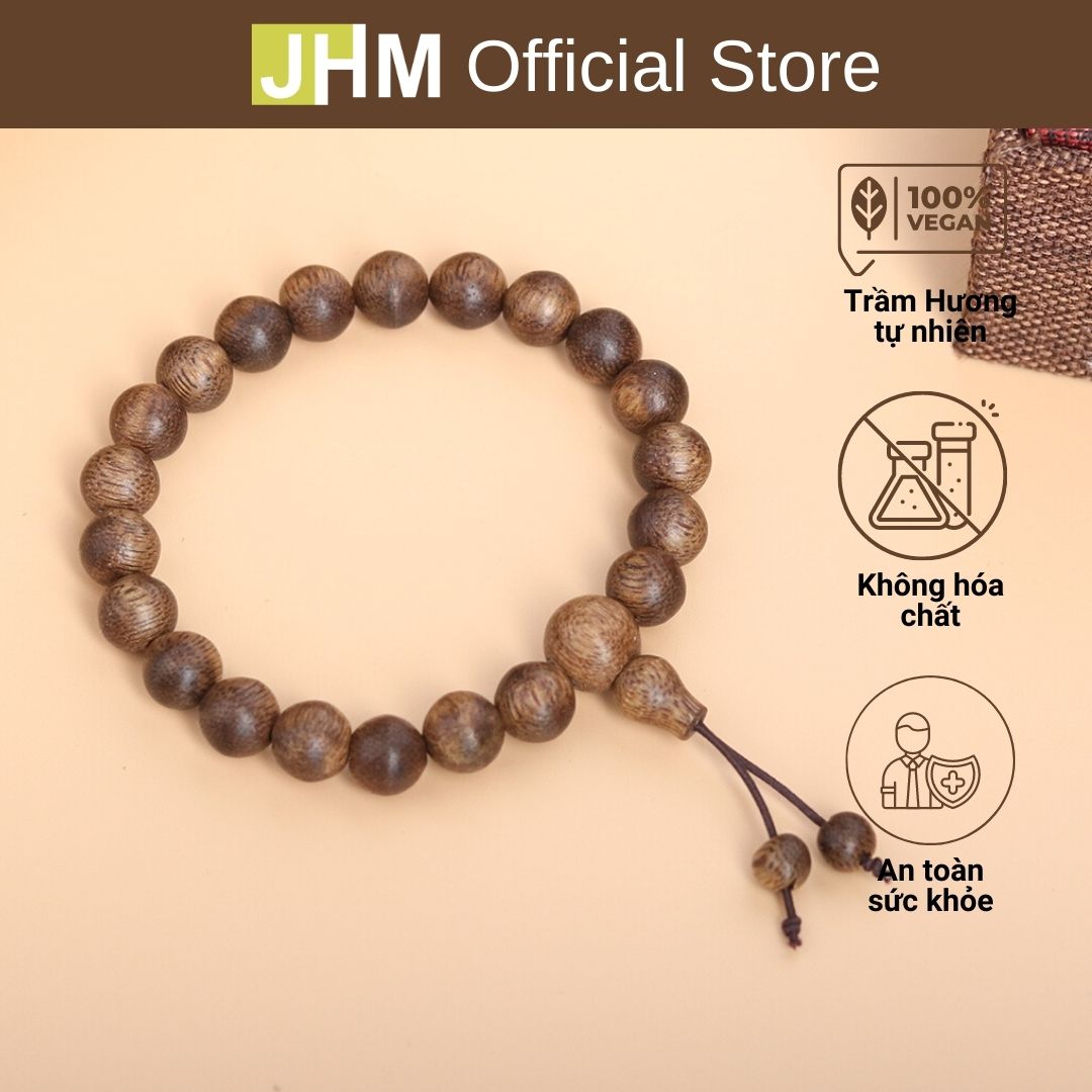 Vòng tay trầm hương mix đá bản mệnh JHM vòng trầm hương mix đá mang lại may mắn bình an và tài lộc cho người đeo