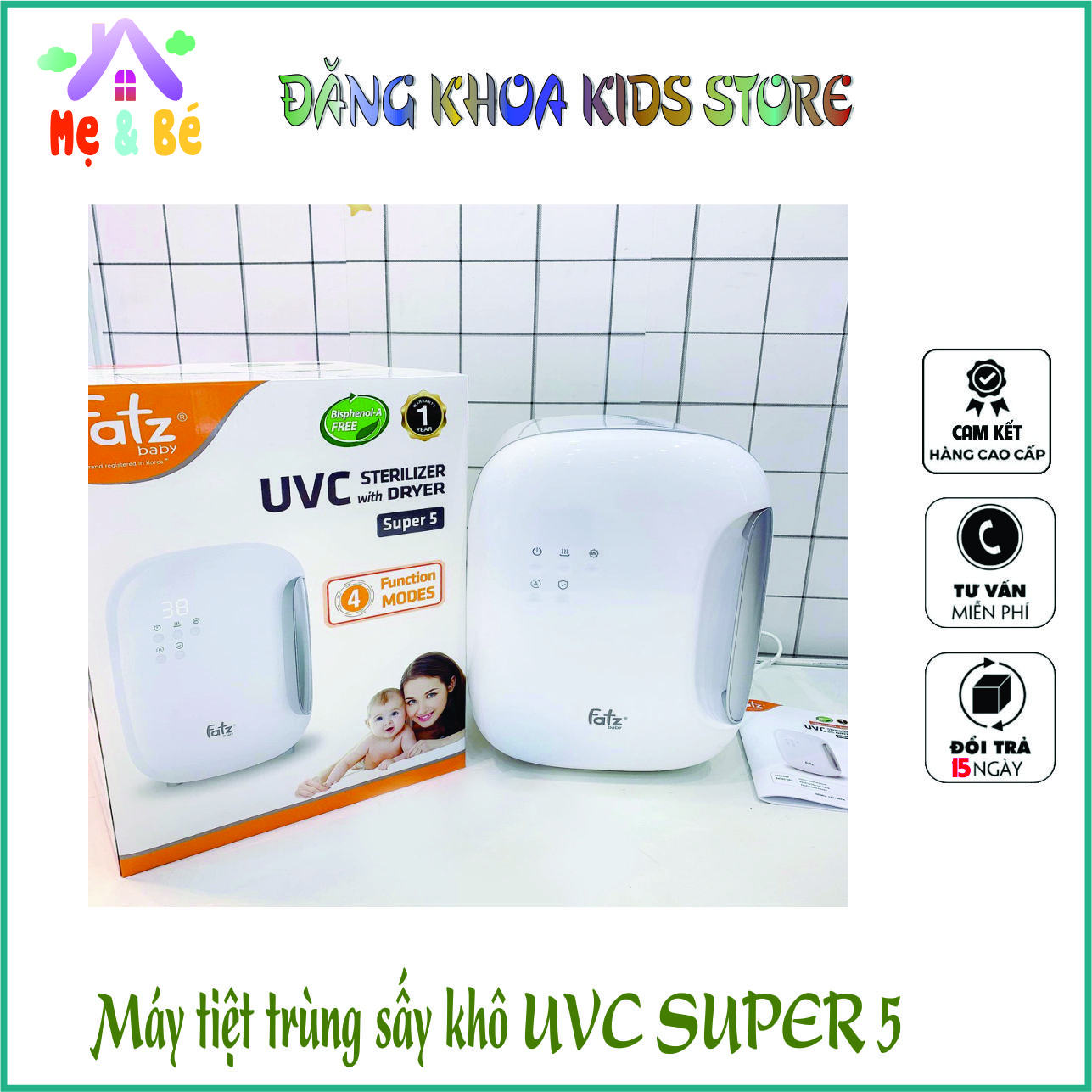 Máy tiệt trùng sấy khô đa năng UV UVC Fatzbaby - Super 5 - 16L - ĐK4161