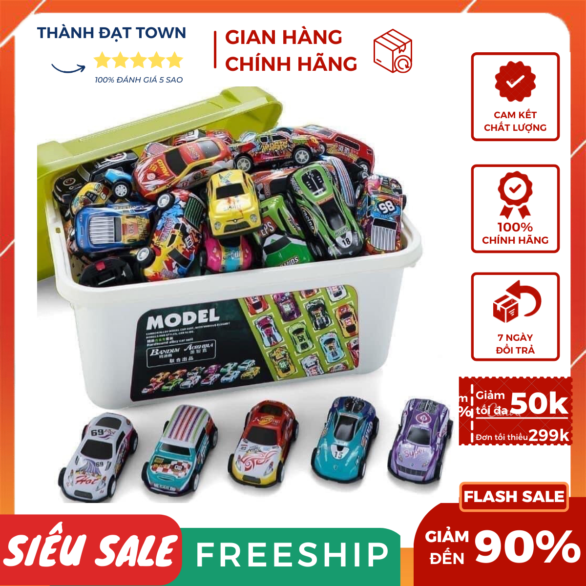 Ô tô đồ chơi mini kèm hộp cho bé