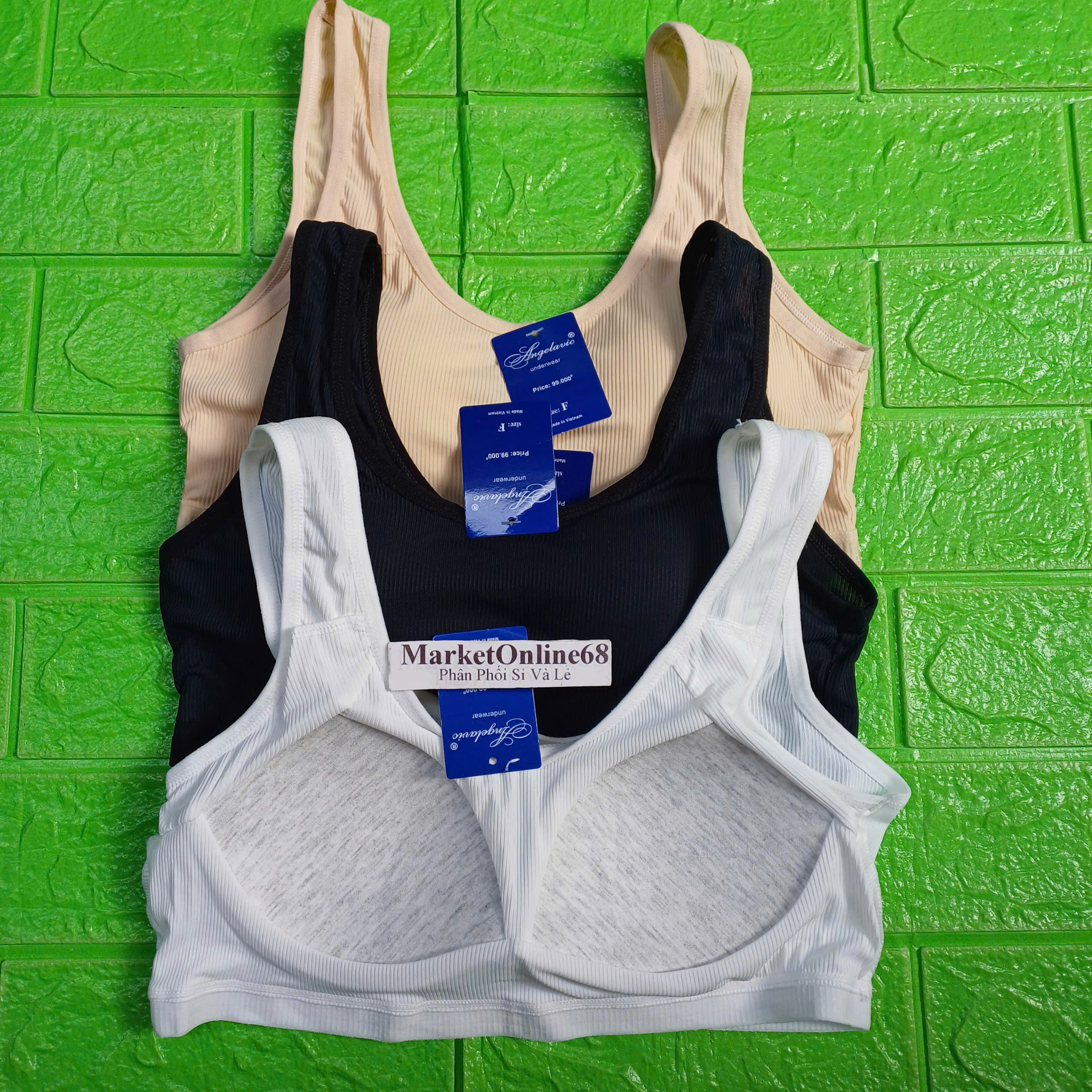 Áo Ba Lỗ Xịn 40kg Đến 50kg Croptop Mút May Liền Su Tăm Mát Lạnh MarketOnline68 530A