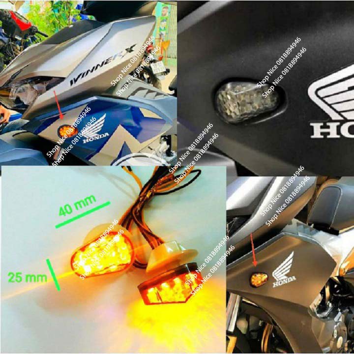 Đèn led xi nhan mai rùa xe máy Winner X  mini lắp nhiều loại xe giá 1 đôi