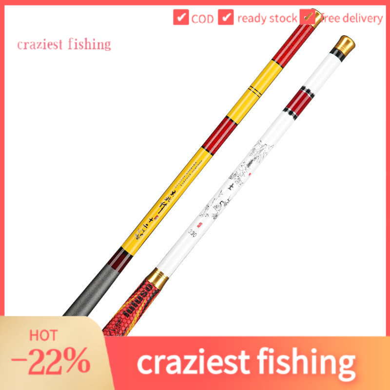 Craziest fishing Ultra-short hand rod portable fishing rod short section 28 adjustable hand rod ultra-light ultra-hard 19-adjustable pocket rod mini fishin