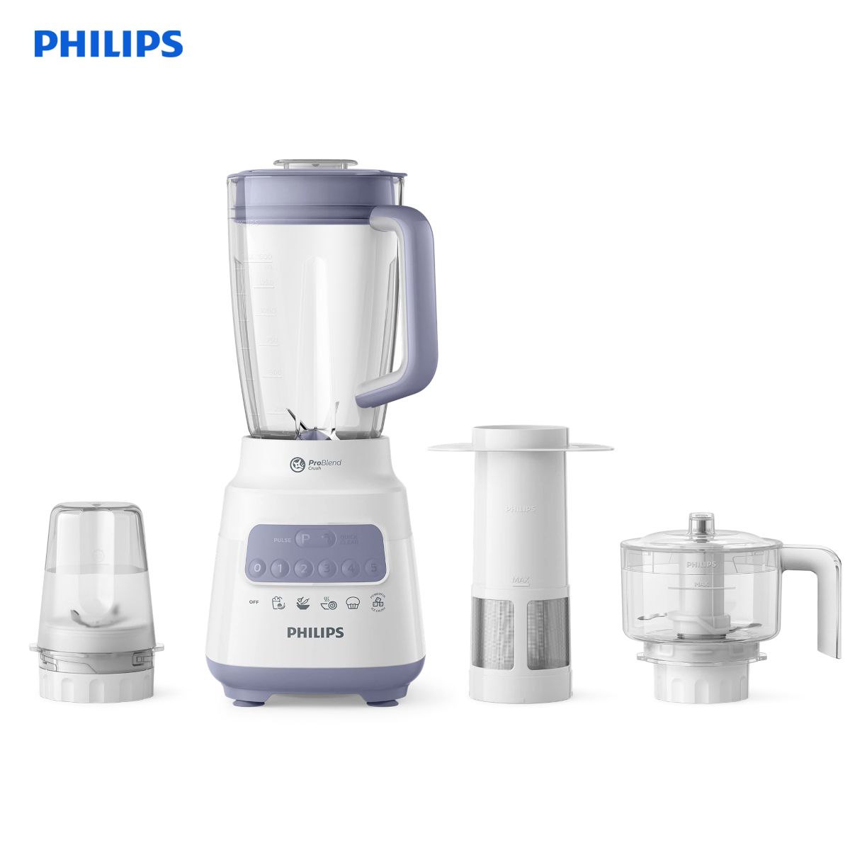 Máy xay sinh tố đa năng philips hr2223/00 công suất 700w, 3 cối, bảo hành 2 năm