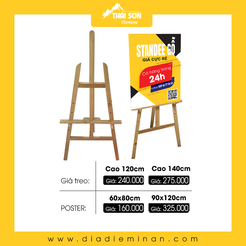 Standee gỗ - Giá tranh