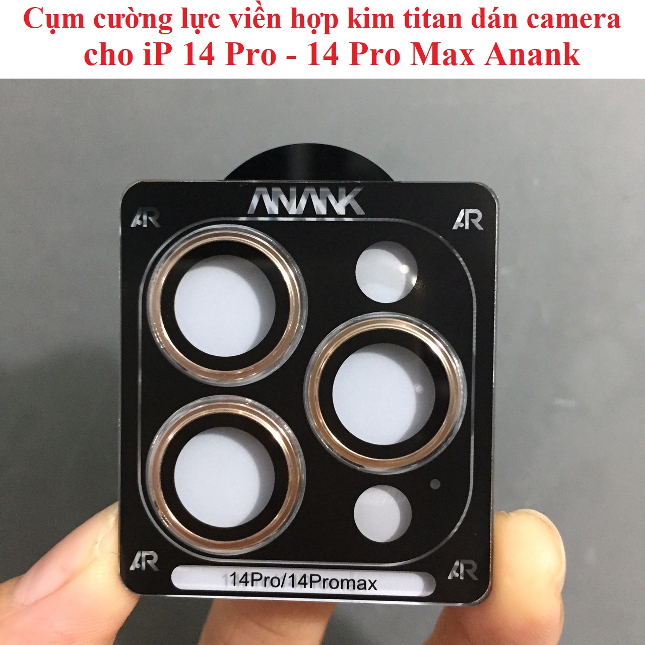 Cụm cường lực viền hợp kim titan dán camera cho iP 14 Pro 14 Pro Max ANANK