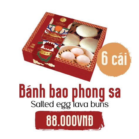 Bánh bao phong sa - 6 cái