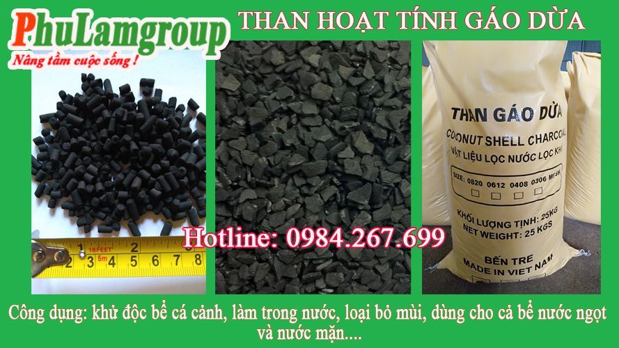 Than hoạt tính gáo dừa bến tre gói 1kg