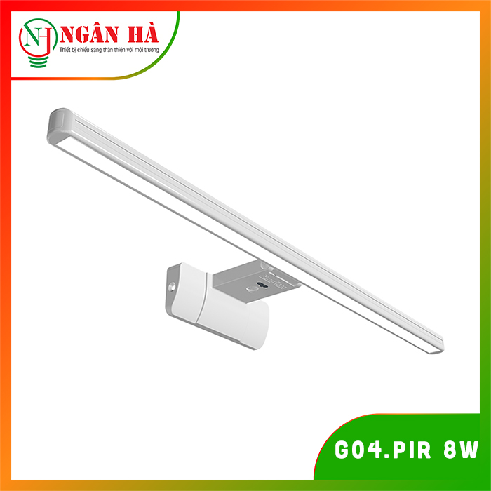 Đèn led chiếu gương cảm biến rạng đông model: g04.pir 8w