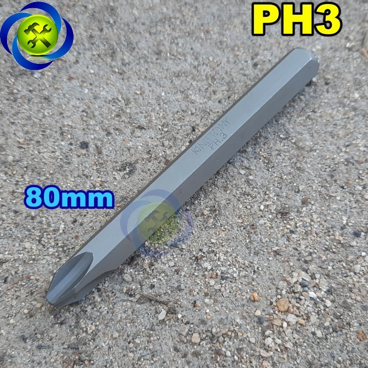 Mũi vít đóng bake ph3 kingtony 188003p no.3 x 80mm