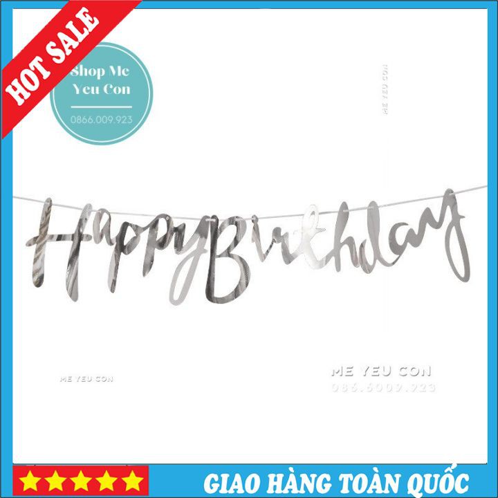 Dây Chữ HAPPY BIRTHDAY Trang Trí Sinh Nhật