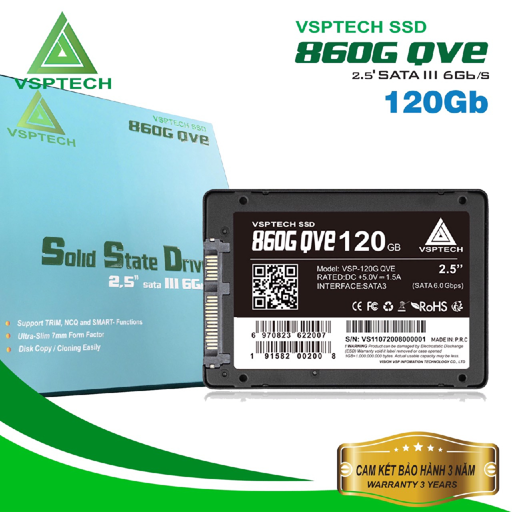 Ổ cứng ssd vsptech 120g – bảo hành 36 tháng