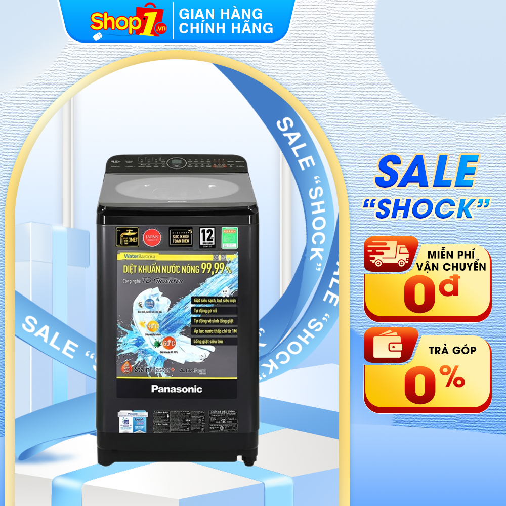 Máy giặt panasonic inverter 9.5 kg na-fd95v1brv - tốc độ quay vắt 700 vòng/phút 10 chương trình hoạt động