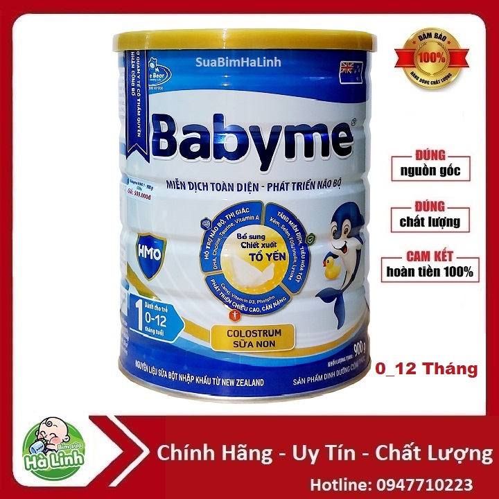 Sữa babyme số 1 900g cho trẻ 0_12 tháng