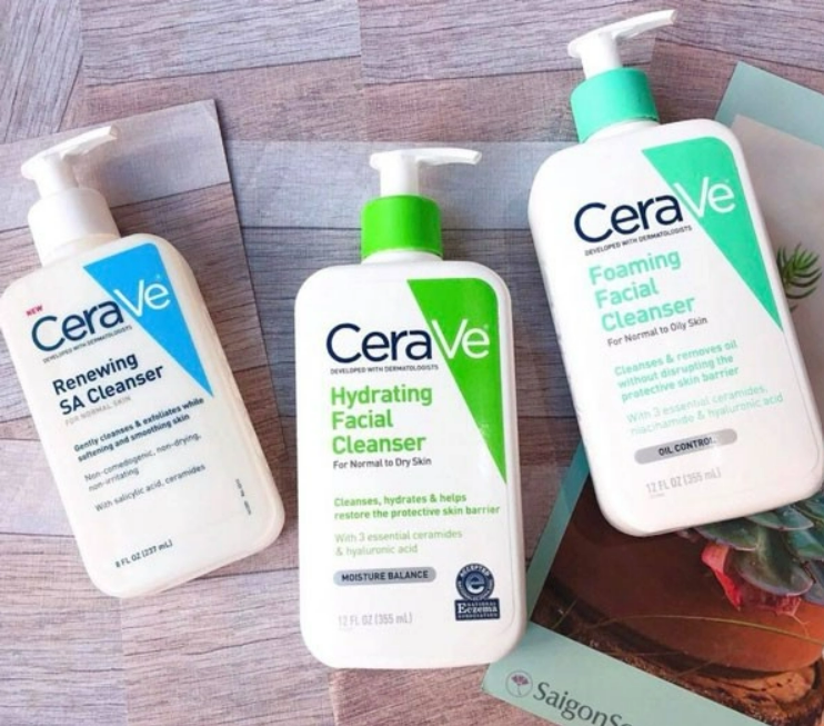 Sữa rửa mặt dịu nhẹ Cerave cho: da dầu, mụn và da khô - 236ml