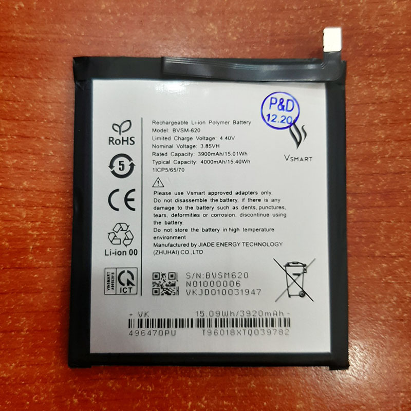 Pin Vsmart Live - Mã pin BVSM-620 - Dung lượng pin 4000 mAh