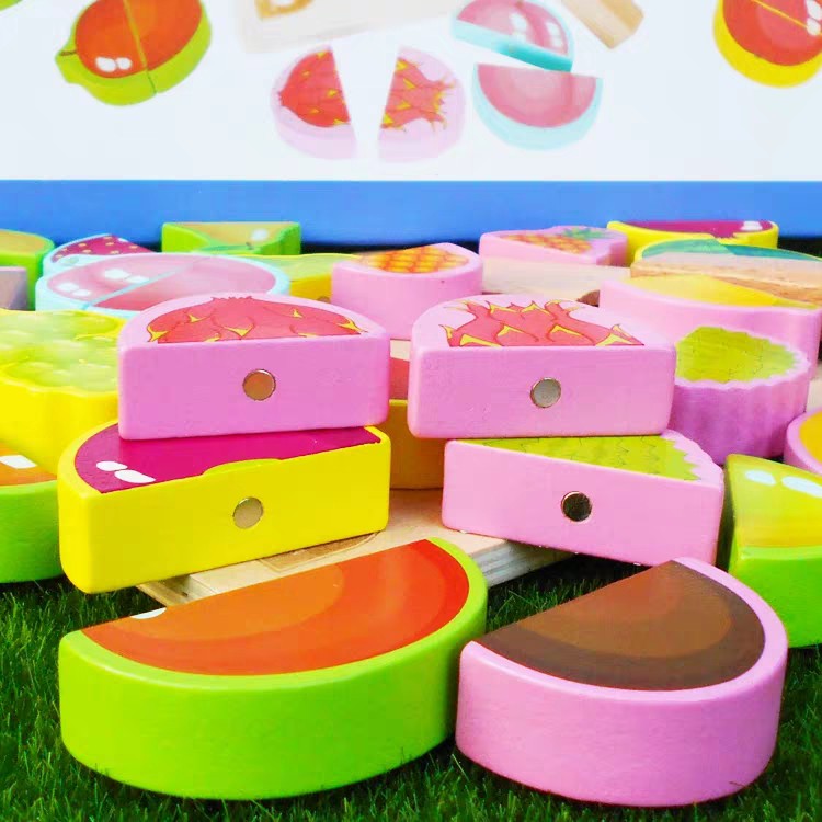 Bộ cắt hoa quả bằng gỗ - đồ chơi cắt hoa quả bằng gỗ cho bé