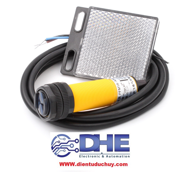 Cảm biến vật cản quang điện hồng ngoại e3f-r2n1, điện áp 6 - 36vdc, npn, no, khoảng cách phát hiện 2m