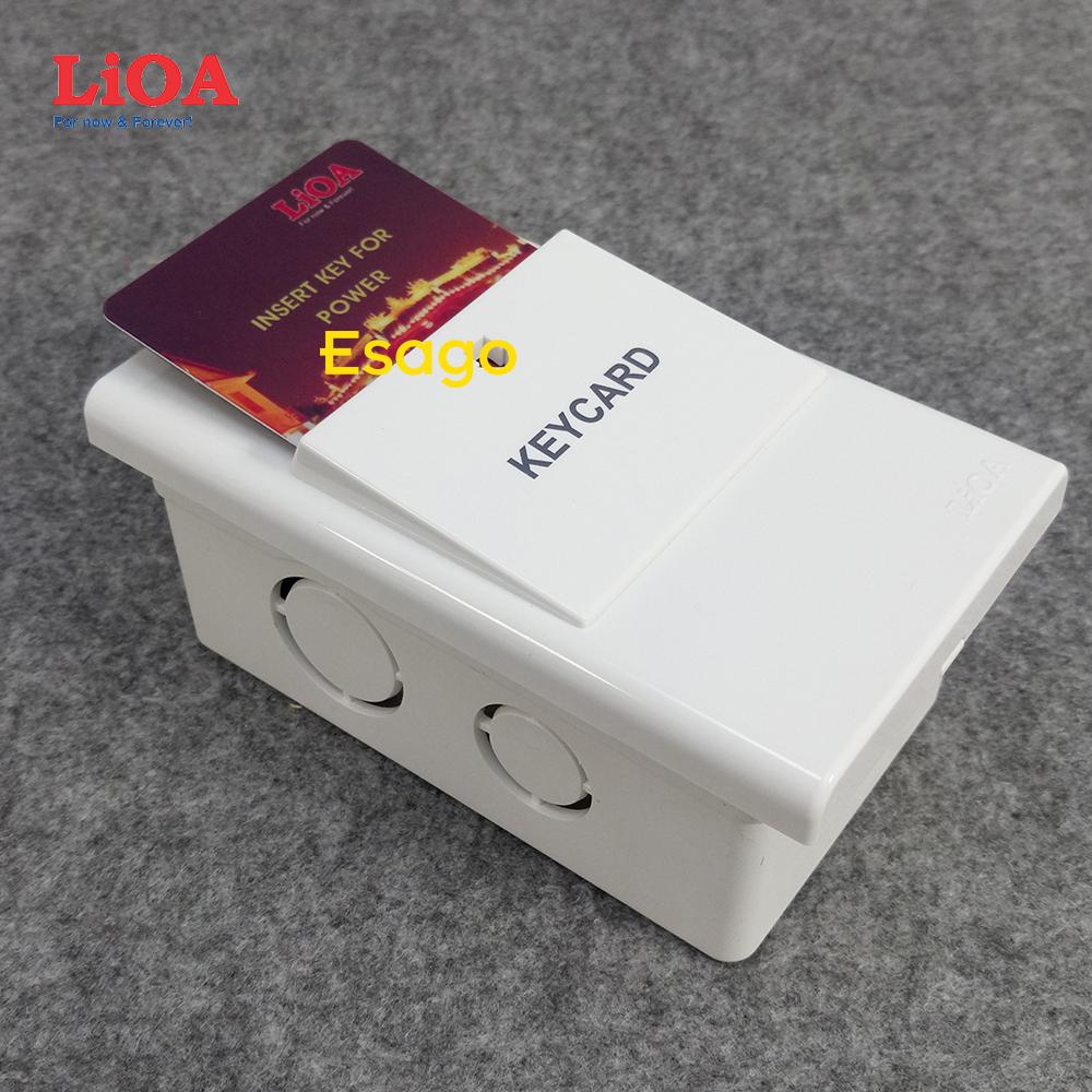 [30A] Combo công tắc ngắt điện dùng chìa khóa thẻ LiOA 30A - Lắp âm tường