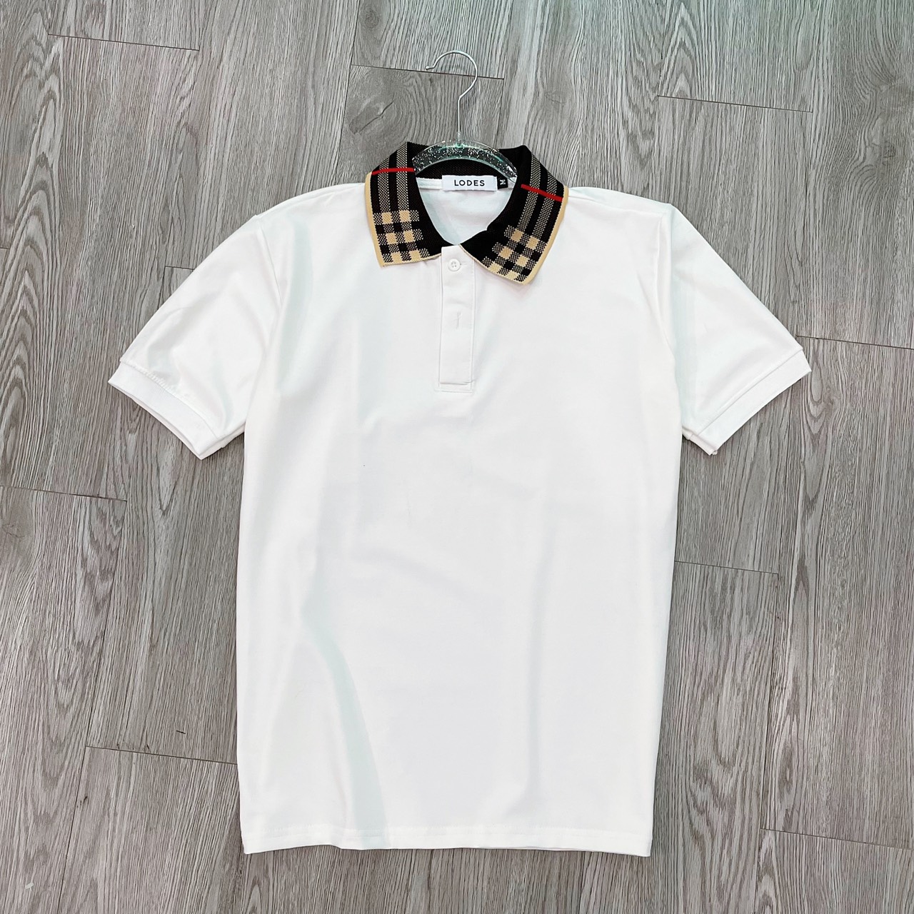 Áo thun nam cổ trụ phối cổ caro dệt bo viền tay cao cấp mẫu mới nhất hàng shop - 3