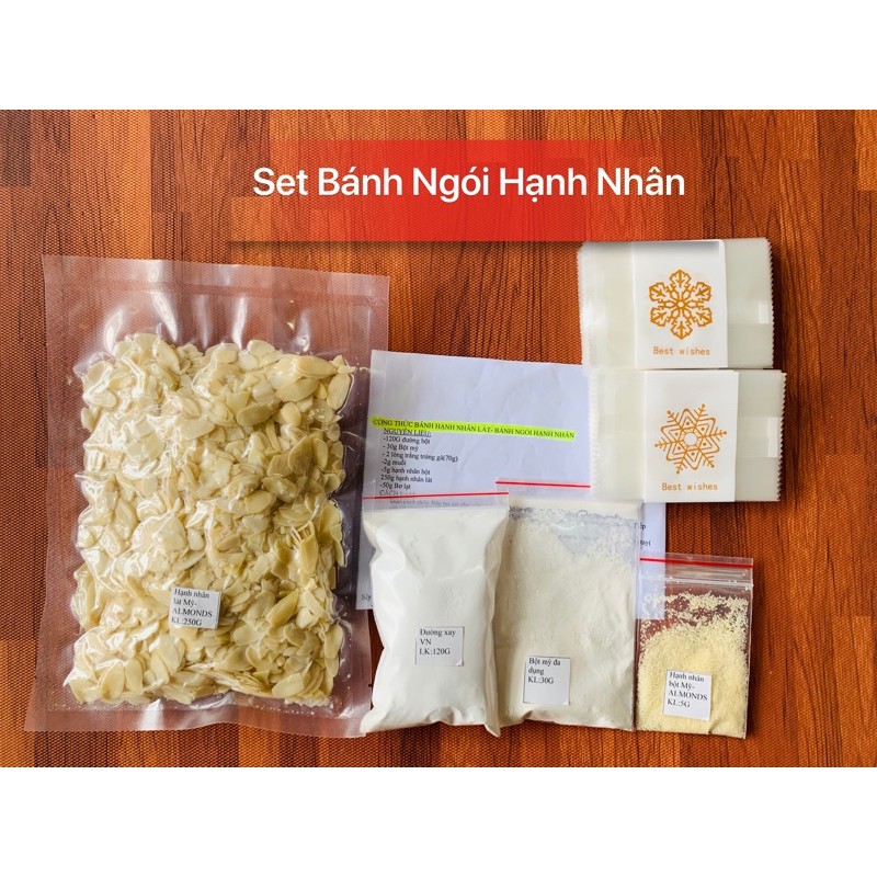 Set nguyên liệu làm bánh ngói hạnh nhân- bánh hạnh nhân