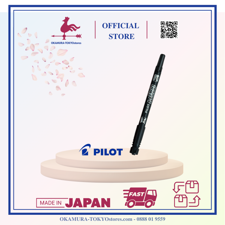 Bút lông dầu màu đen twin marker, Pilot