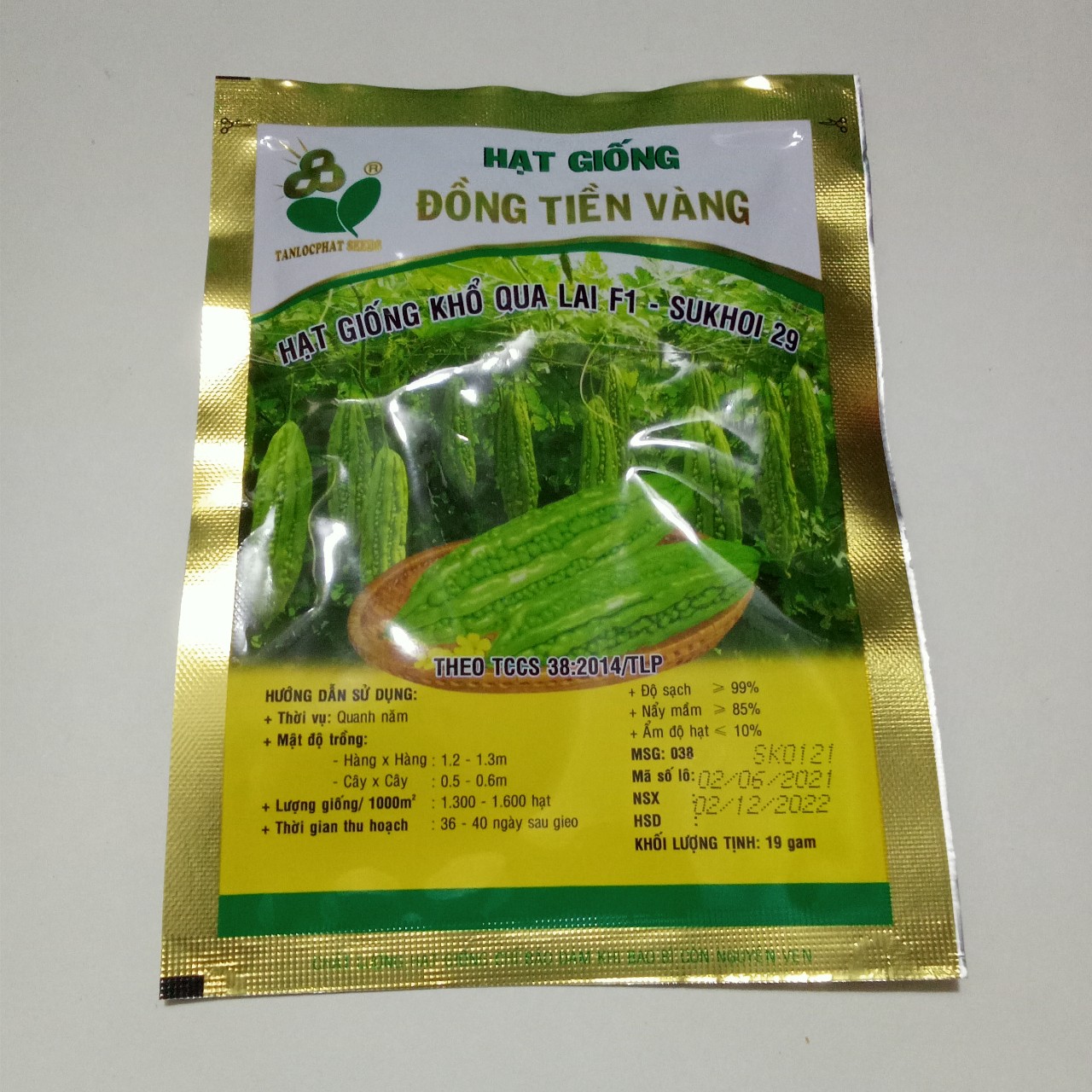 Hạt giống khổ qua lai F1 SUKHOI 29 ( Gói 102 hạt) / HIỆU ĐỒNG TIÊN VÀNG