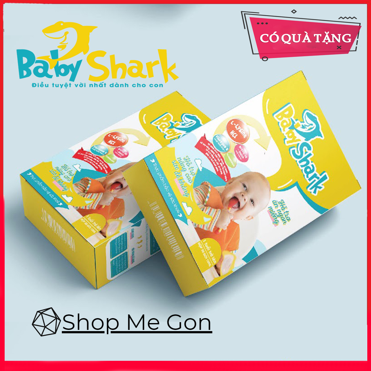 [ TÁCH LẺ 10 GÓI ] SIRO BABY SHARK GIÚP BÉ NGON ĂN ( mẫu mới ) giúp bé phát triển toàn diện