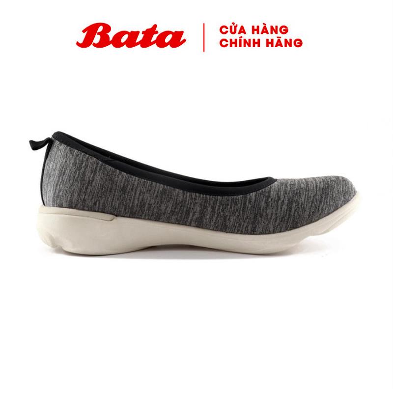 Giày búp bê đi bộ nữ đế 4cm màu xám bata 651-2902