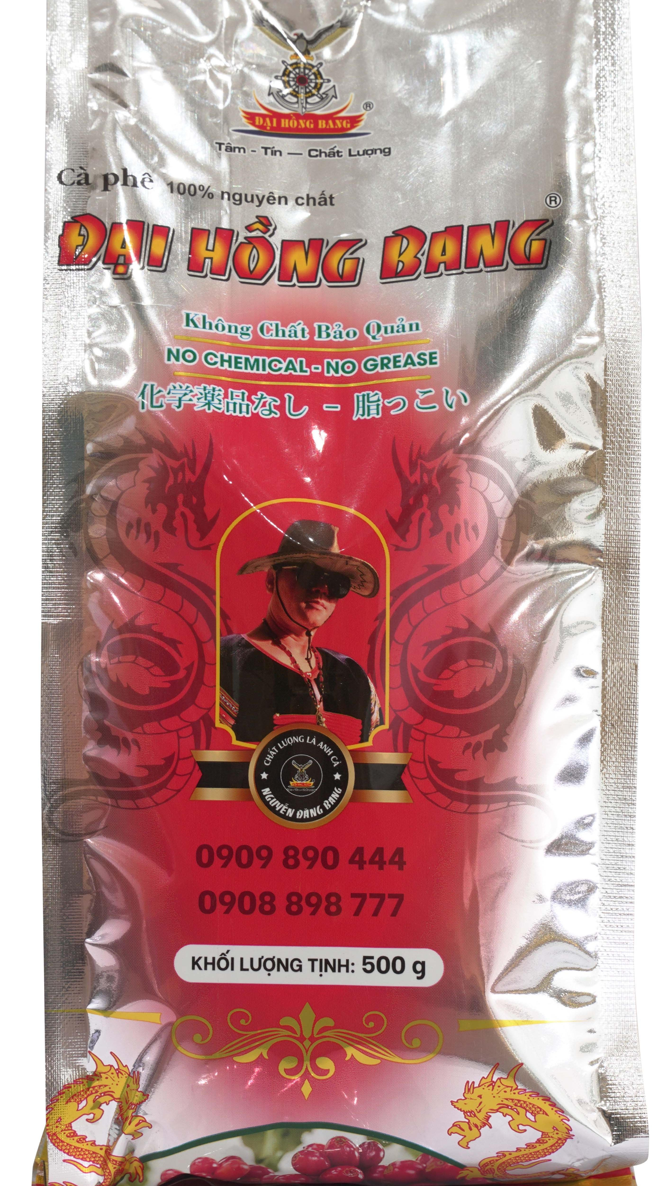 Cà phê đại hồng bang nguyên chất - thành phần: 30% arabica, 30% culi, 20% robusta, 20% moka