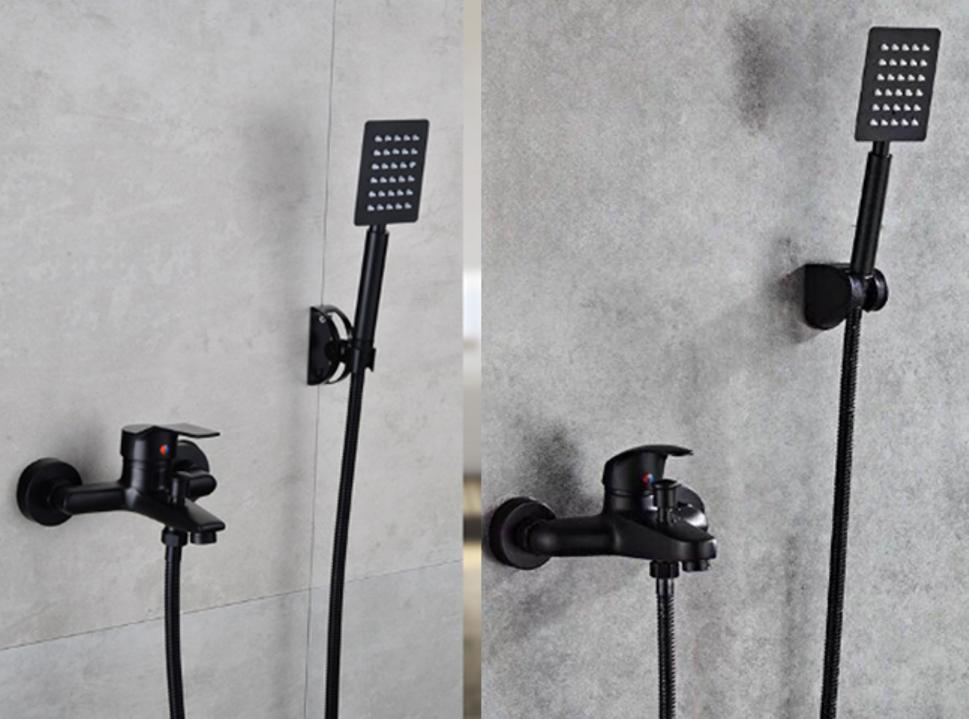 Bộ vòi sen tắm nóng lạnh Faucet màu đen - ms3