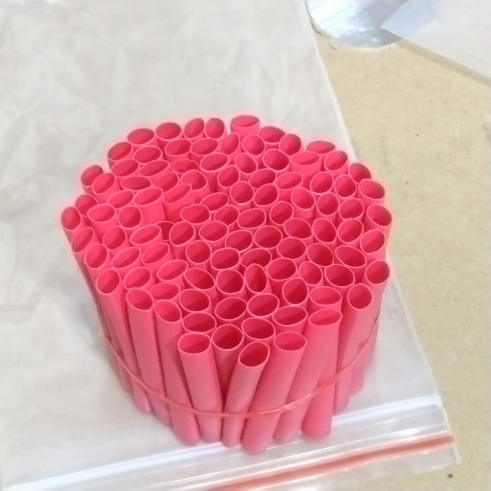 [HCM]100 ống gen co nhiệt phi 4 cắt sẵn 4cm màu đỏ.