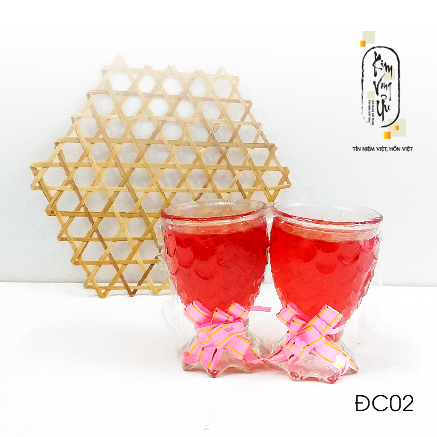 Đèn cầy ly cúng cá trung đc02 cao 9.4 cm