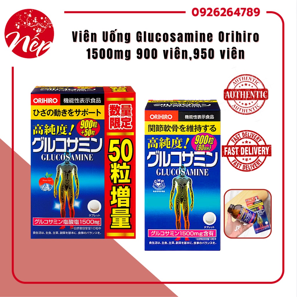 Viên Uống Glucosamine Orihiro 1500mg Của Nhật 900 viên , 950 viên