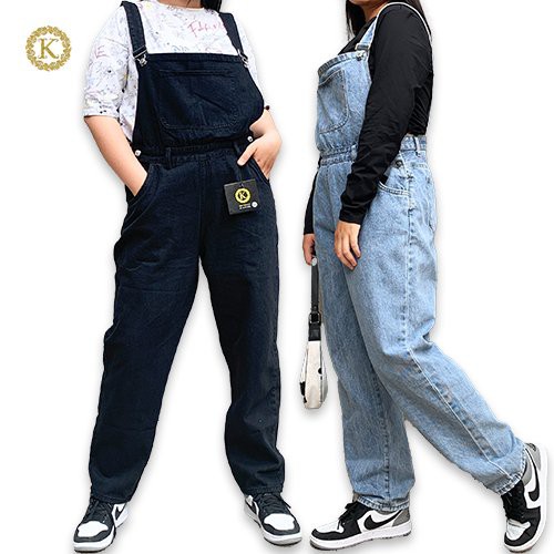 Quần yếm bigsize, yếm bigsize nữ ống rộng 60-80kg YDD01