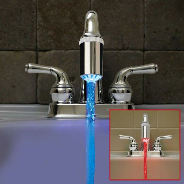 Đèn led gắn đầu vòi nước đổi màu theo nước nóng lạnh