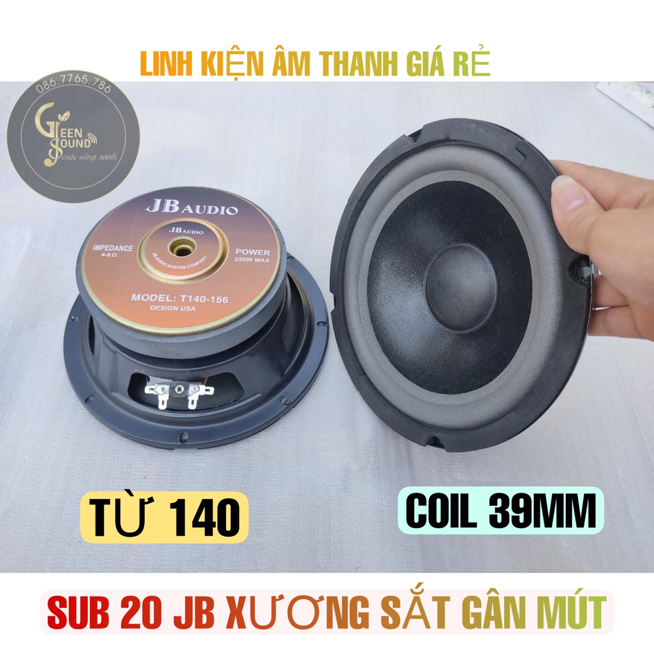 Sub 20 jb nhập khẩu từ 140 coil 38.8- củ loa 2 tấc- loa bass 20