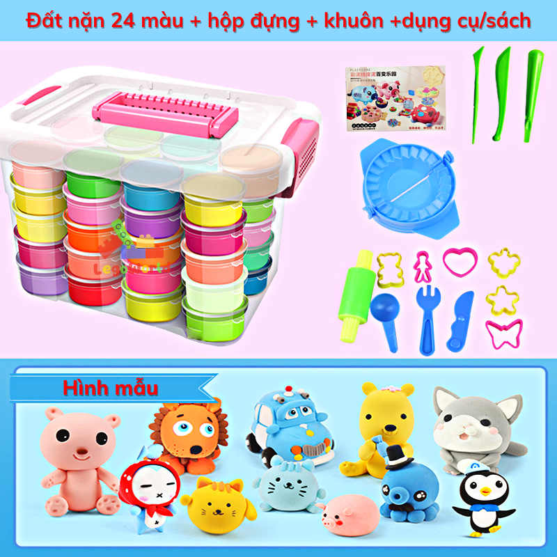 Đất sét tự khô nhật, đất nặn an toàn cho bé, siêu nhẹ, không dính tay, dễ dàng tạo hình trang trí cho bé